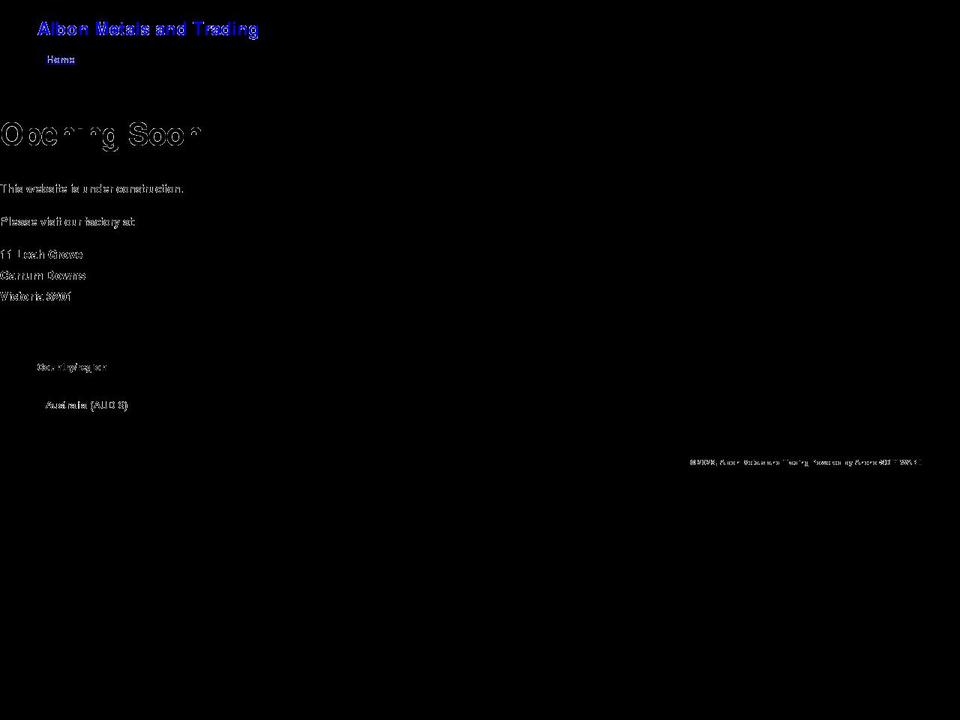 albonmetals.com shopify website screenshot