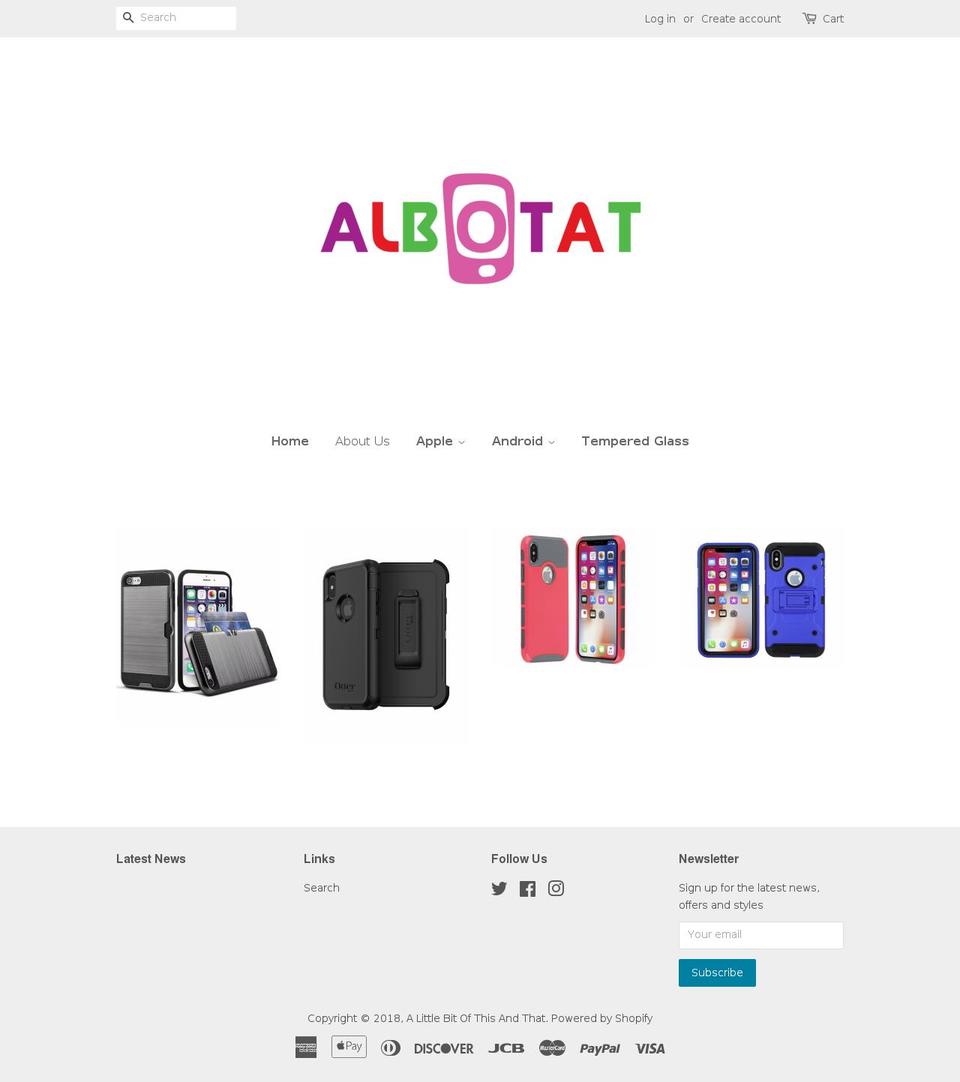 albotat.com shopify website screenshot
