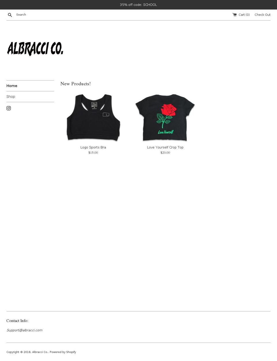 albracci.com — Shopify storefront screenshot