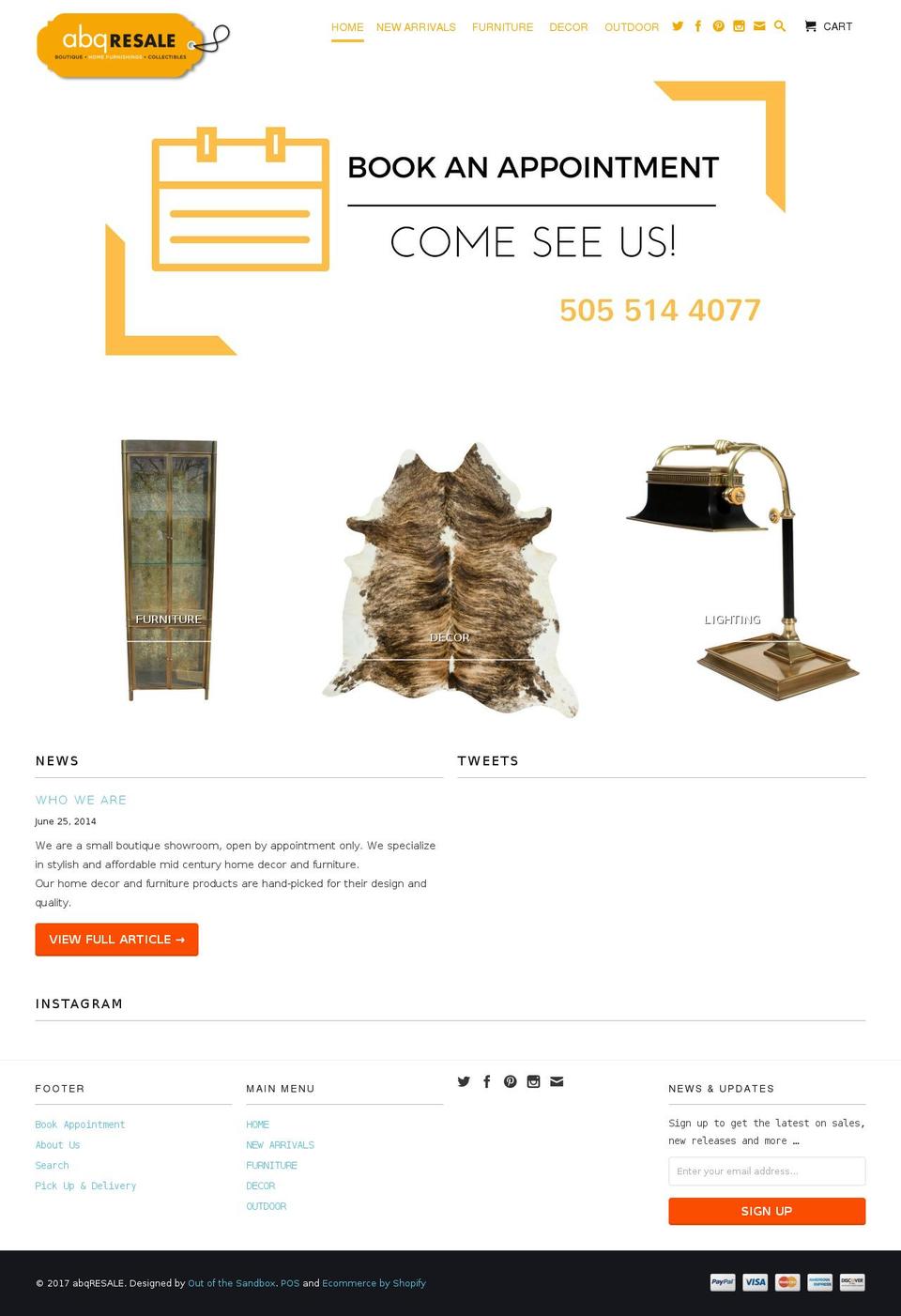 albuquerqueresale.com shopify website screenshot