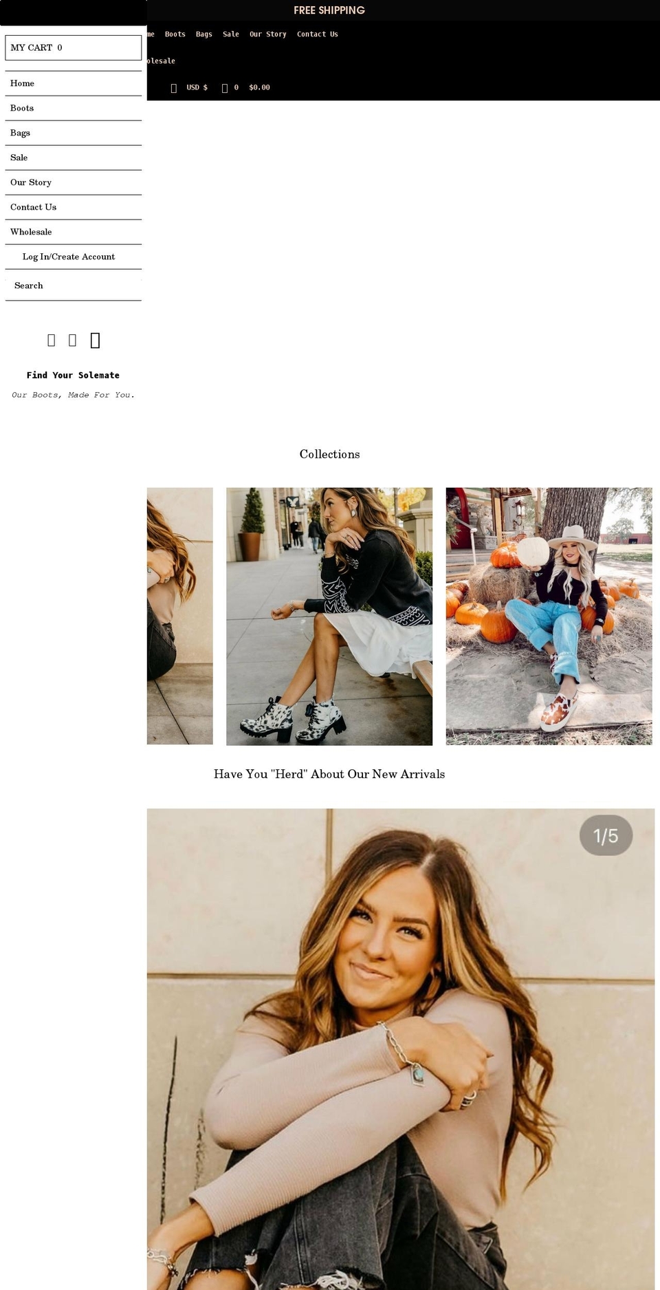 alcalasboots.com shopify website screenshot