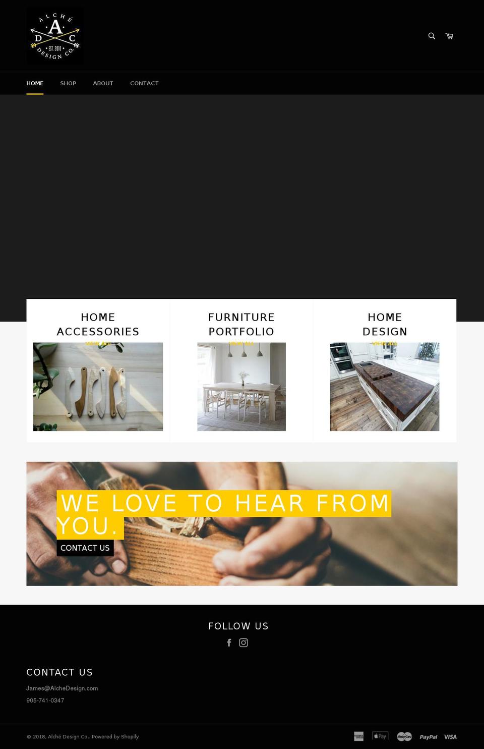 alchedesign.com — Shopify storefront screenshot