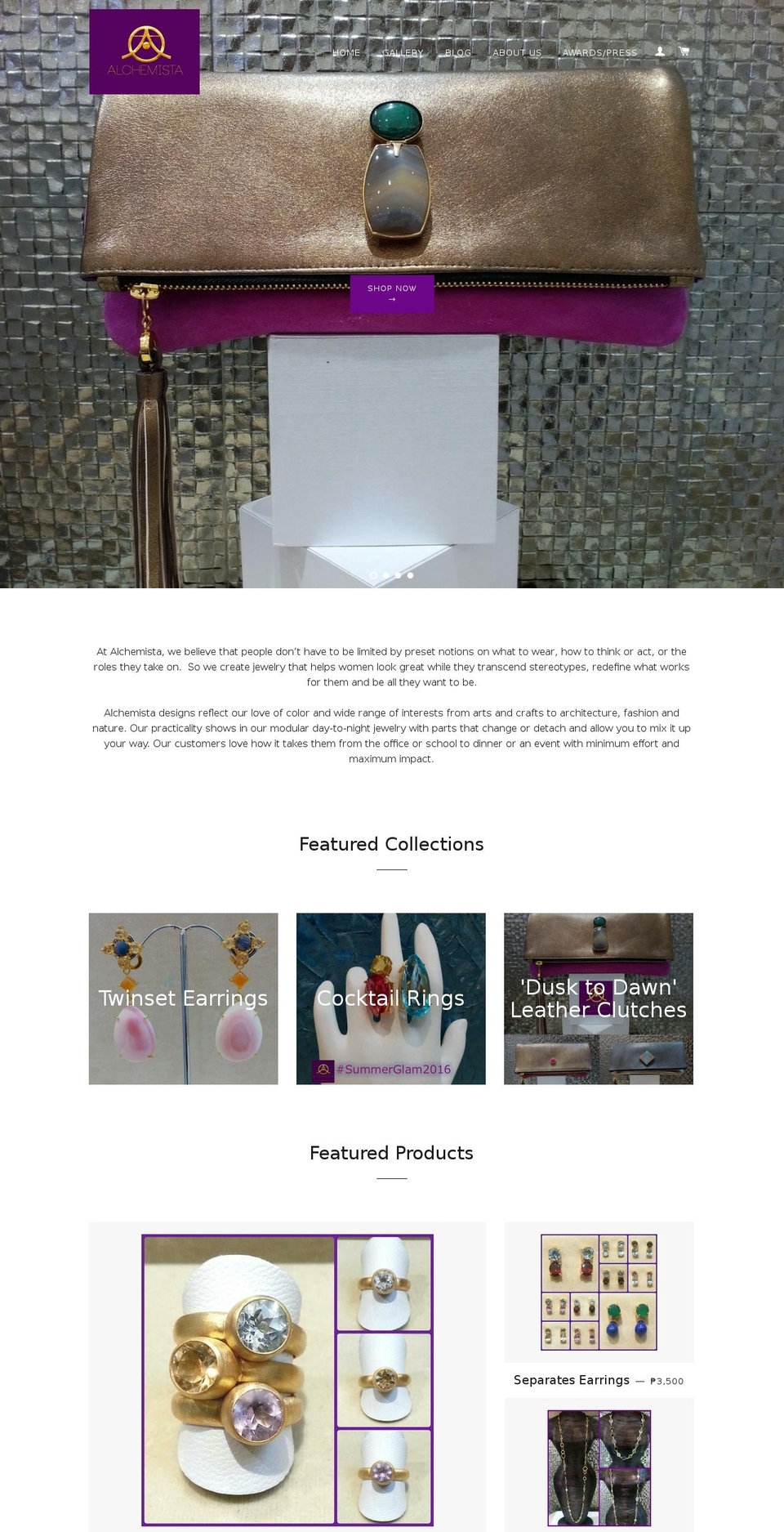 alchemistaonline.com shopify website screenshot