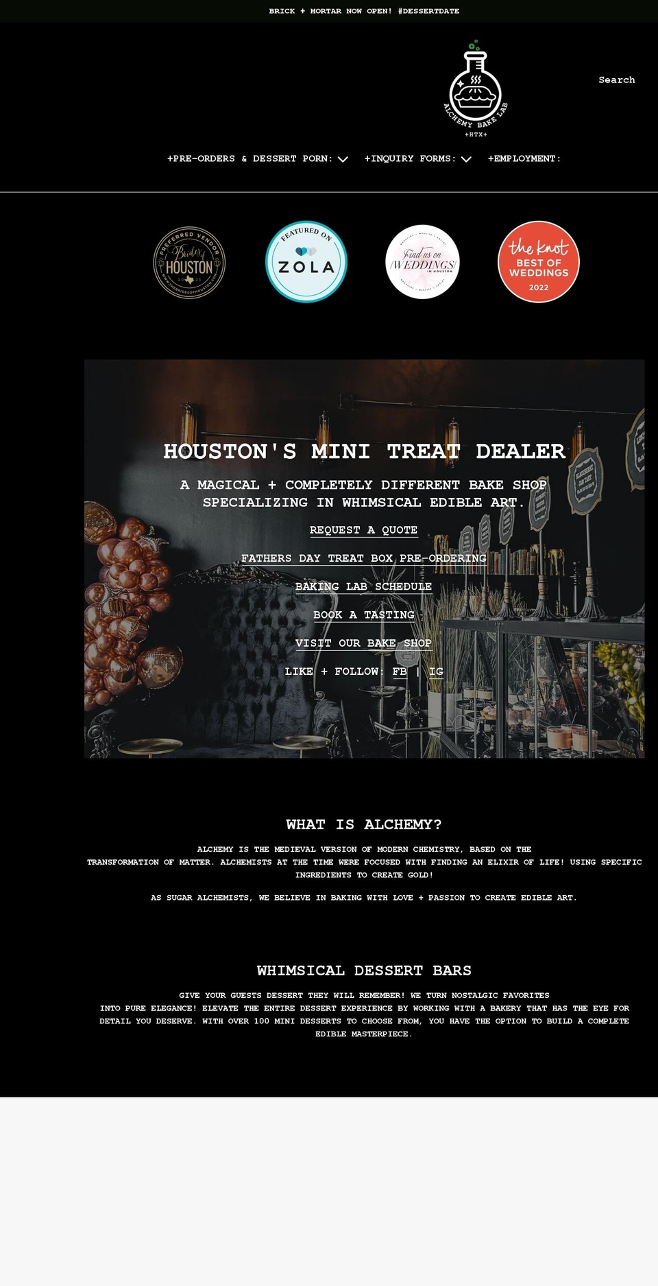 alchemybakelab.com shopify website screenshot