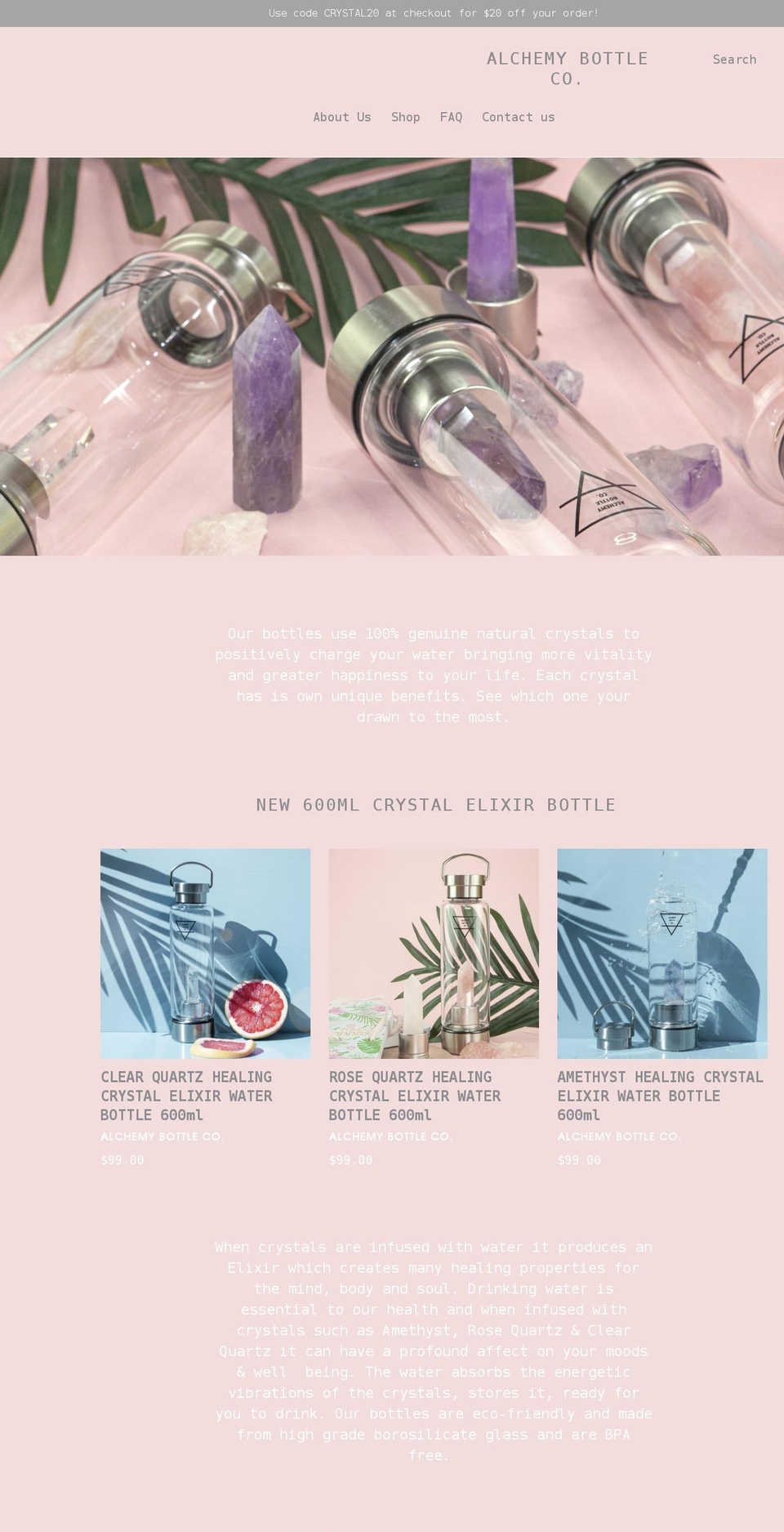 alchemybottle.co shopify website screenshot