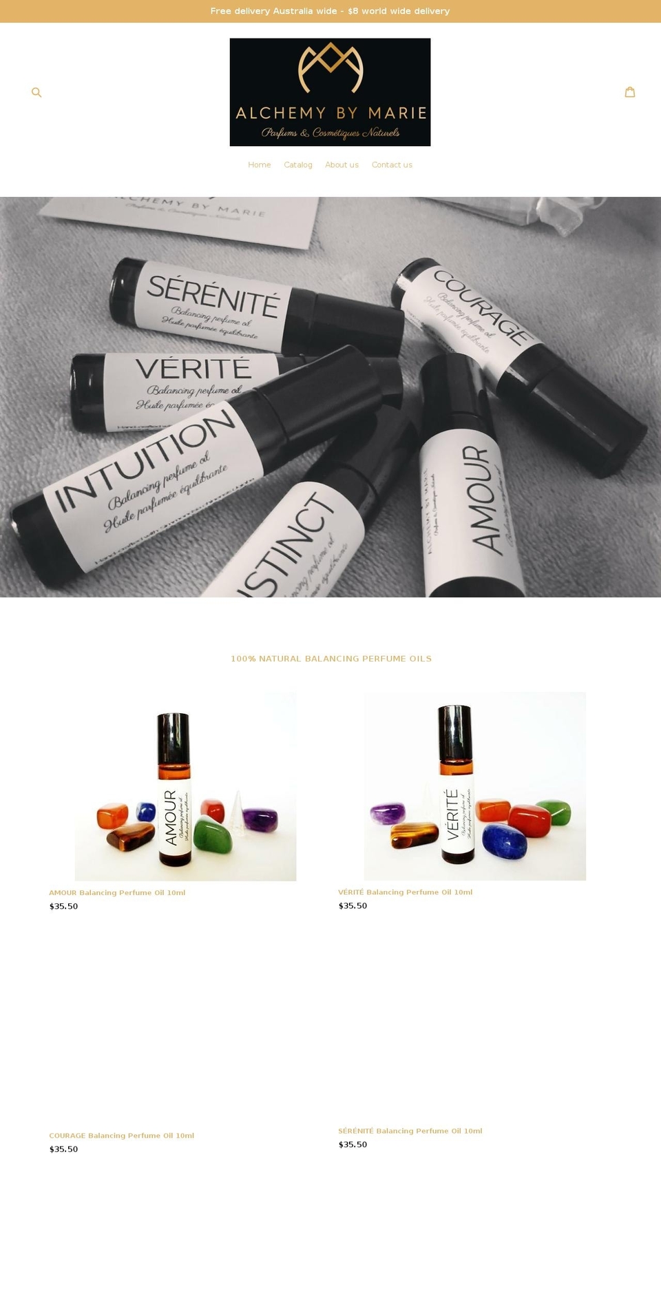 alchemybymarie.com — Shopify storefront screenshot