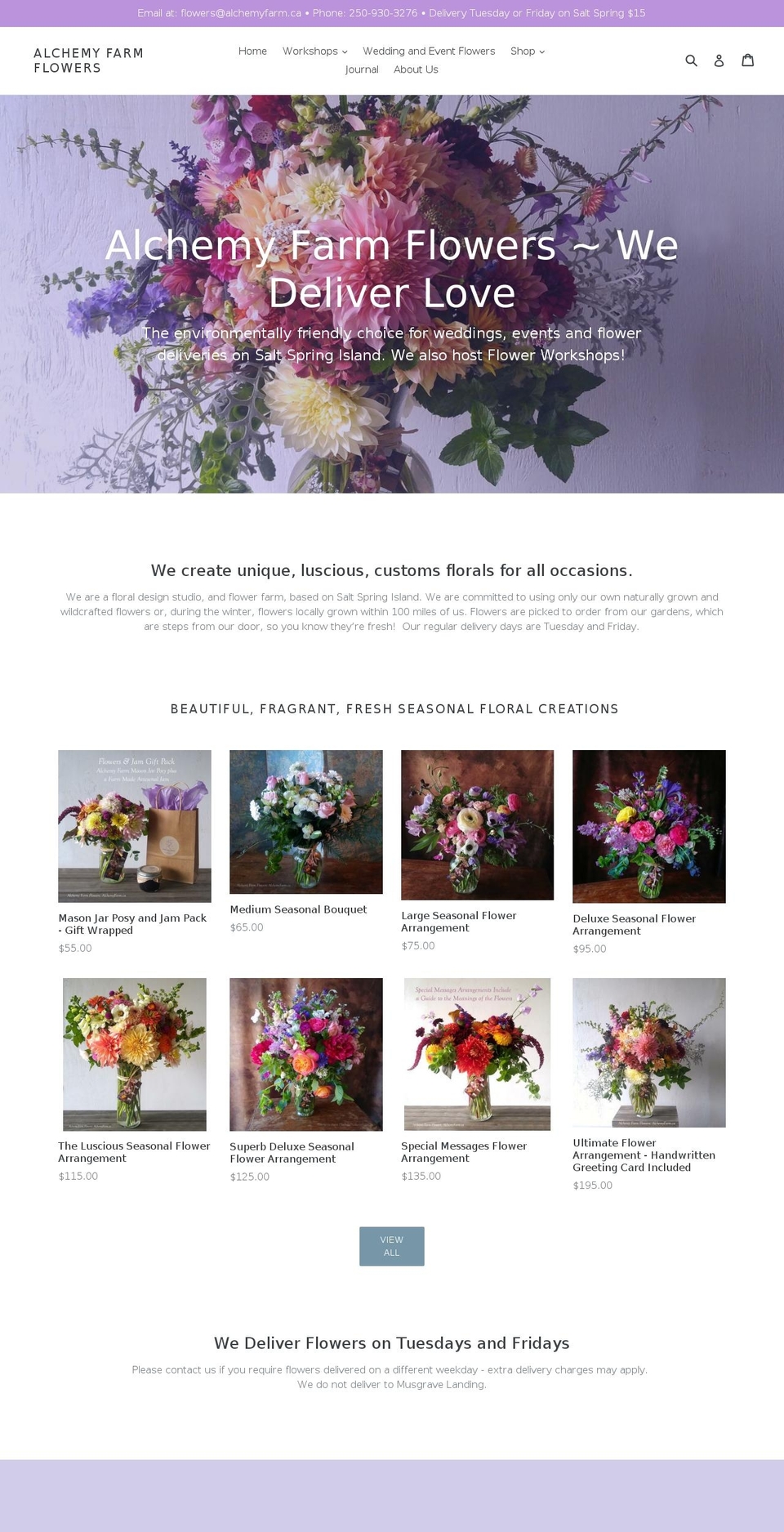 alchemyfarm.ca shopify website screenshot
