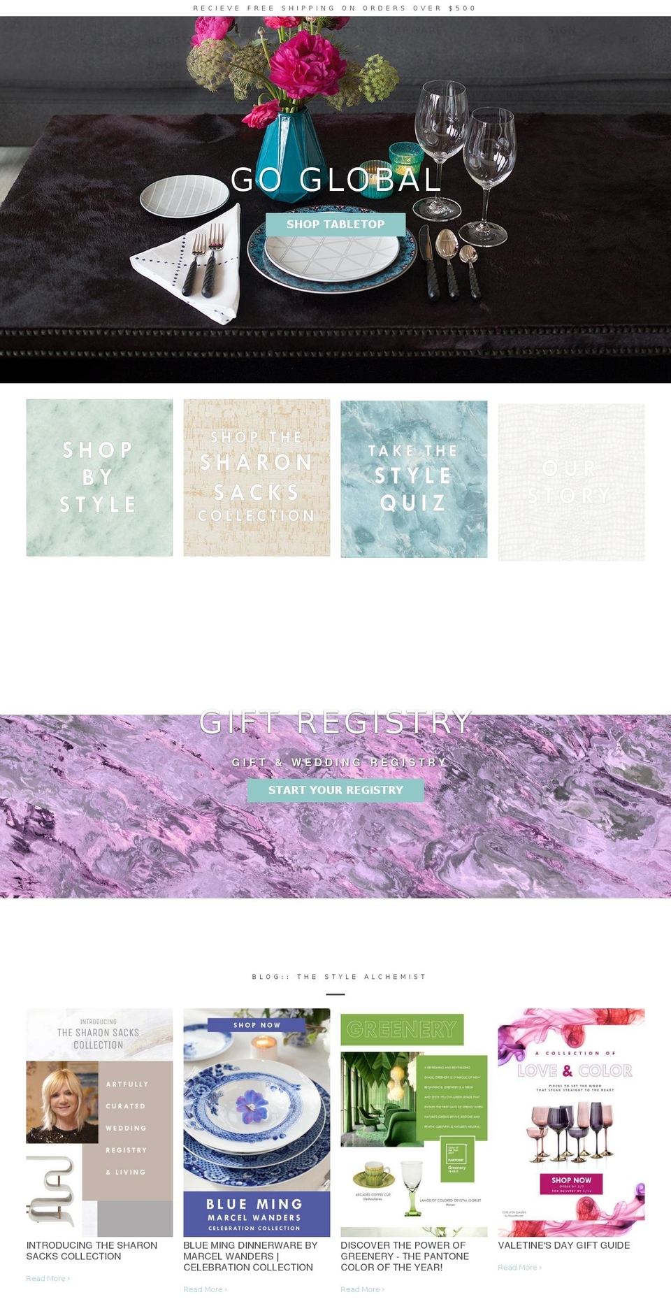 alchemyfinehome.com shopify website screenshot