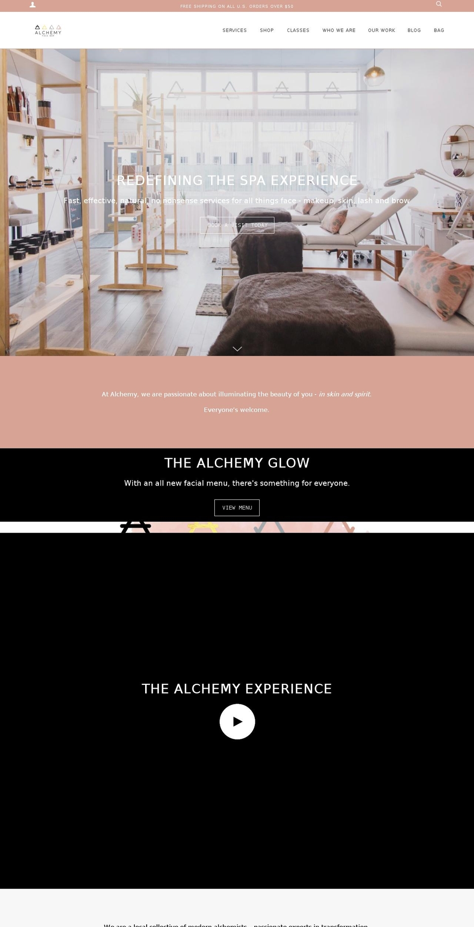 alchemypowderroom.com — Shopify storefront screenshot