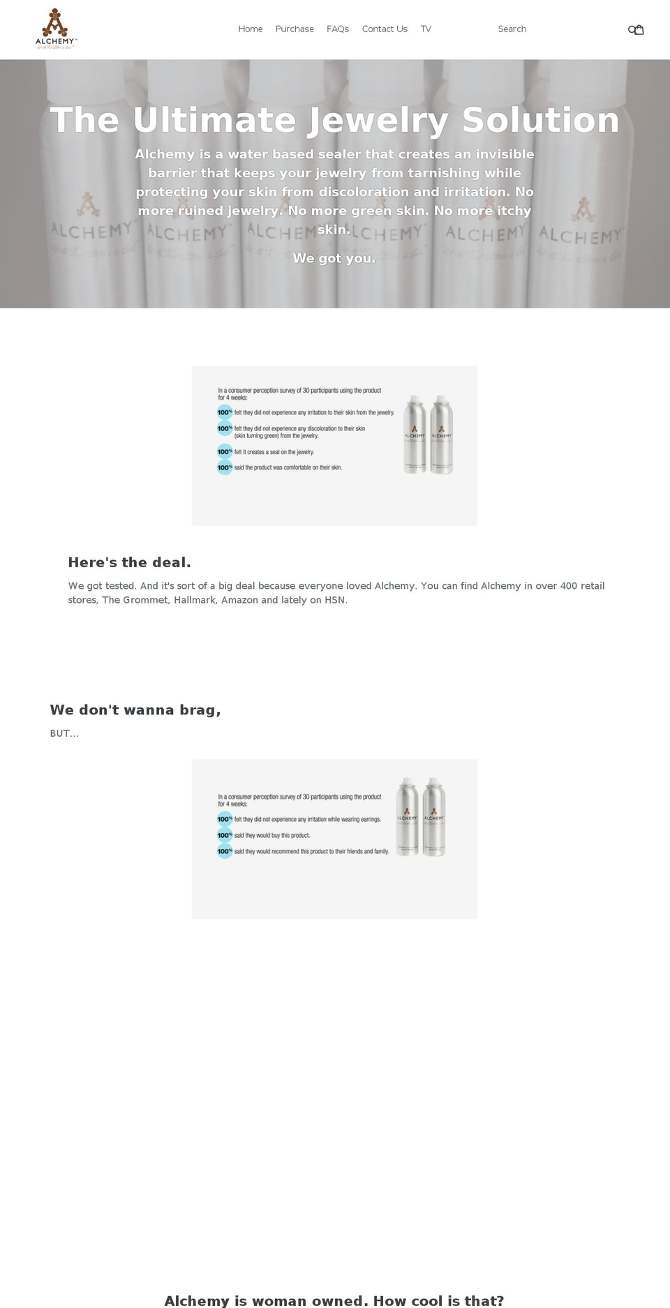 alchemyspray.com — Shopify storefront screenshot