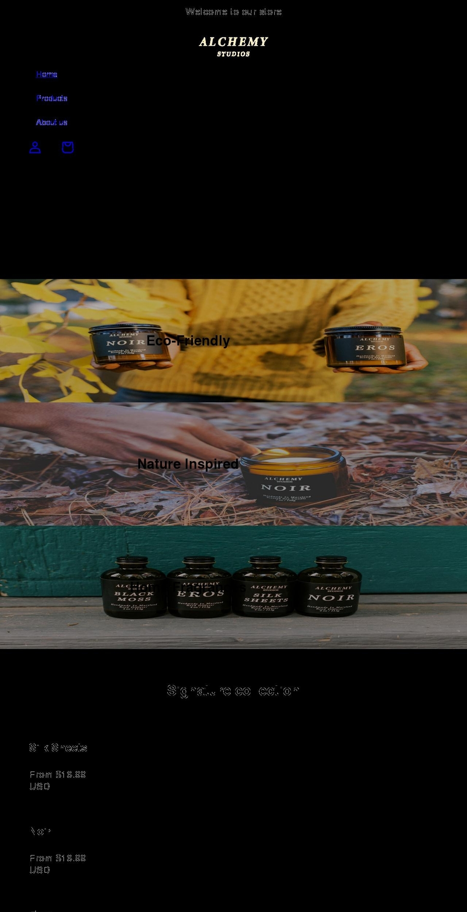alchemystudiosco.com shopify website screenshot