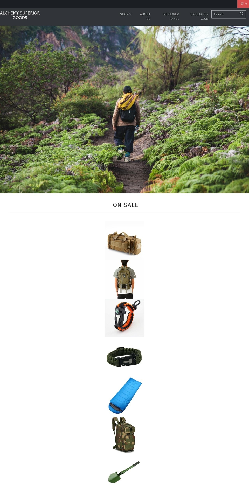 alchemysuperiorgoods.com shopify website screenshot