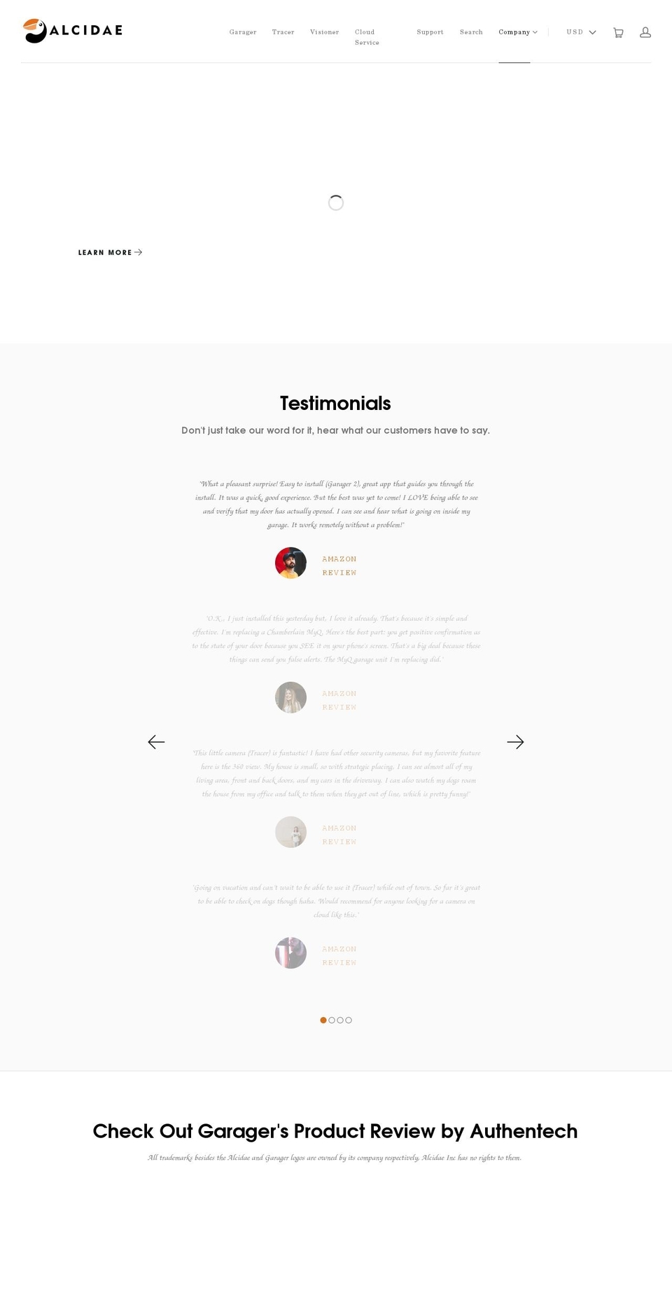 alcidae.com shopify website screenshot