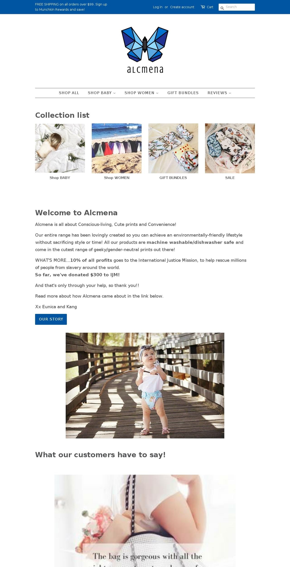 alcmena.com.au shopify website screenshot