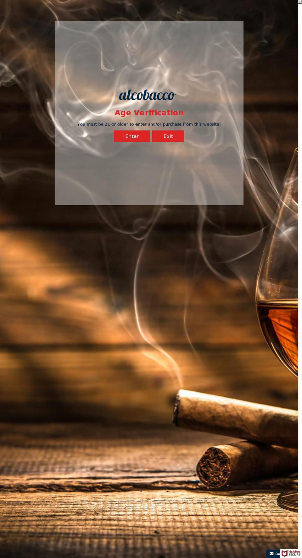 alcobacco.com — Shopify storefront screenshot