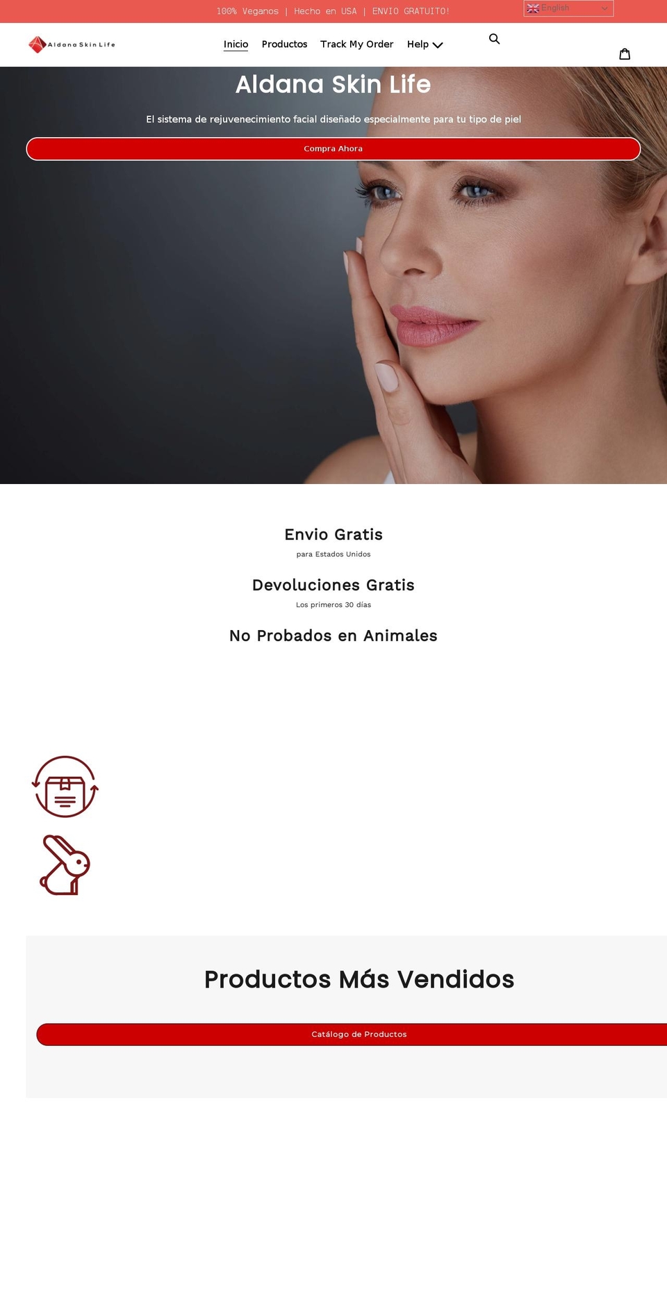 aldanaskin.com shopify website screenshot
