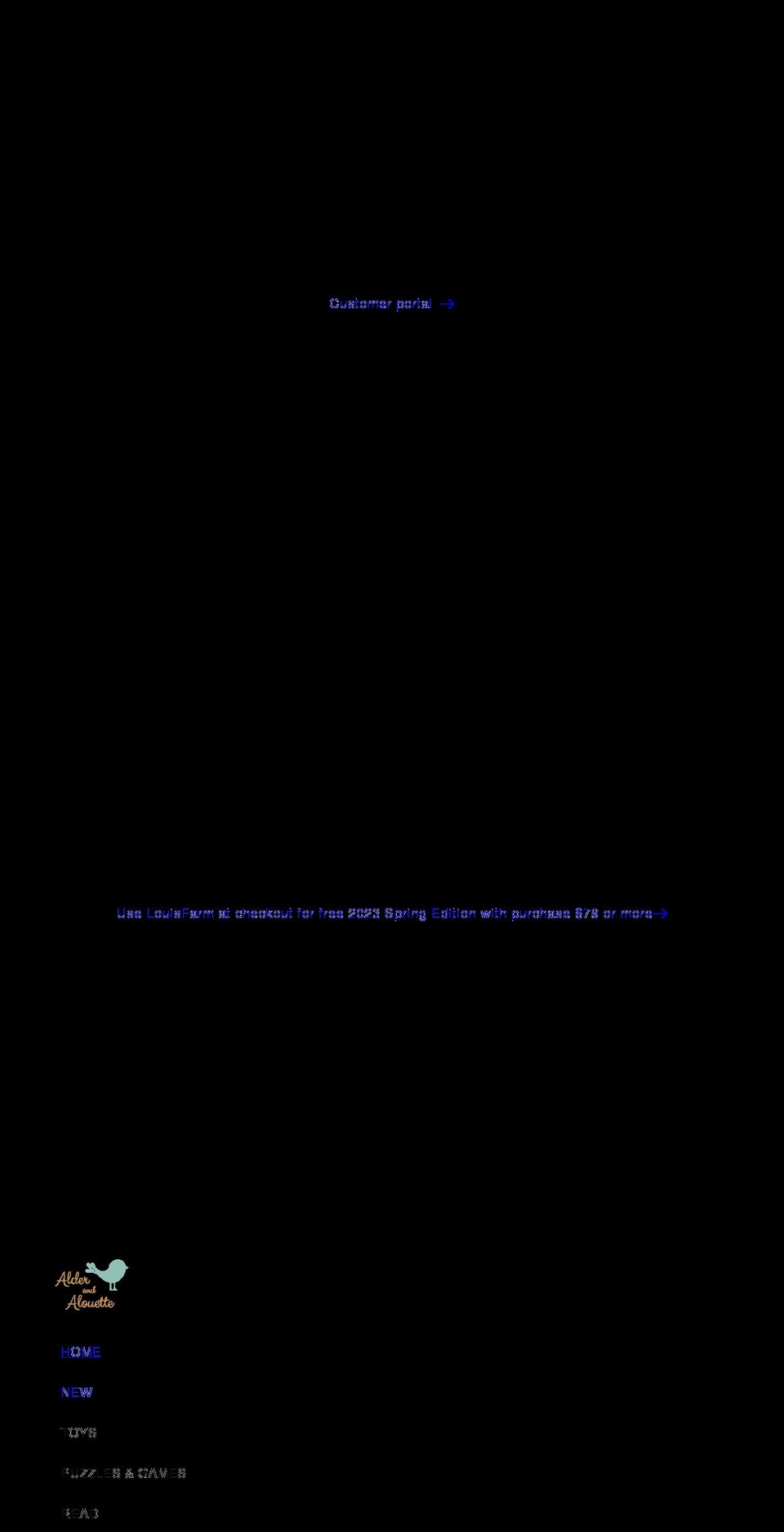 alderandalouette.com shopify website screenshot