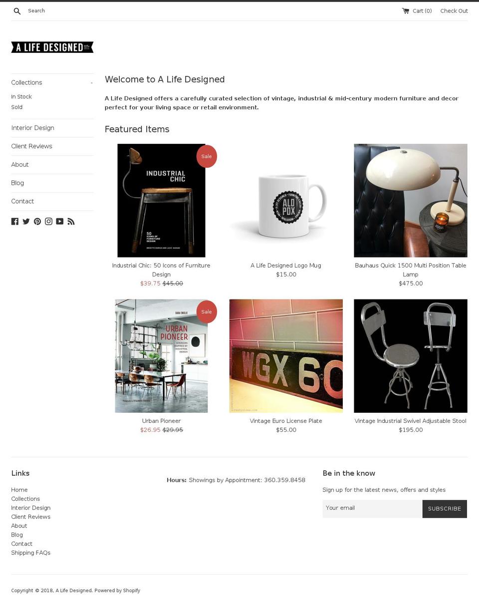 aldpdx.com shopify website screenshot