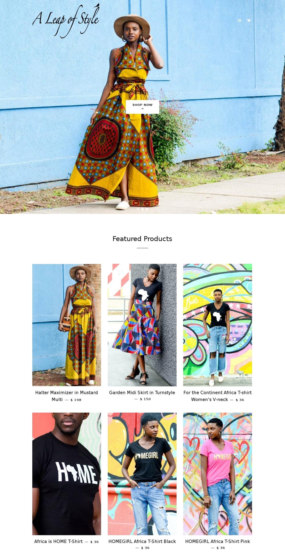 aleapofstyle.com shopify website screenshot