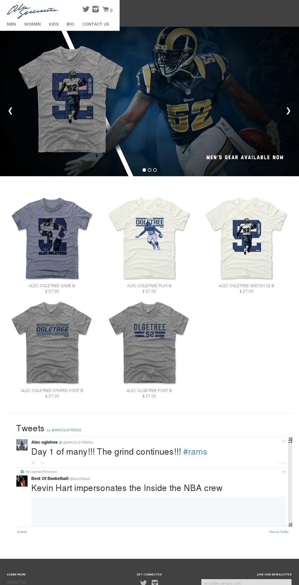 alecogletree52shop.com shopify website screenshot