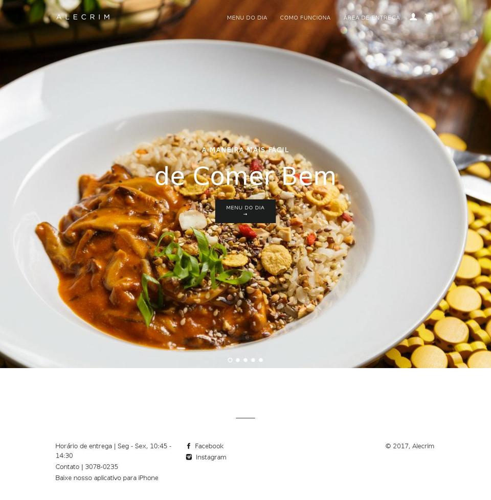 alecrimapp.com shopify website screenshot