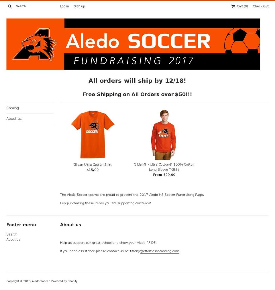 aledosoccer.com — Shopify storefront screenshot