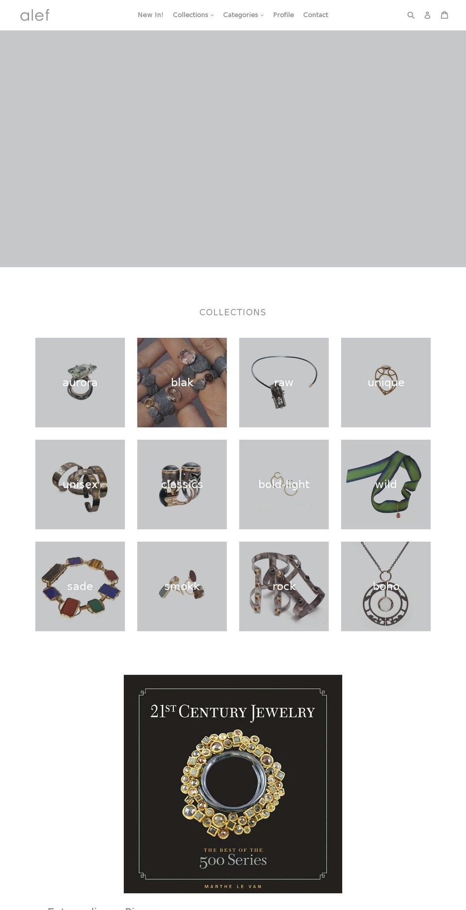 alefjewellery.com — Shopify storefront screenshot