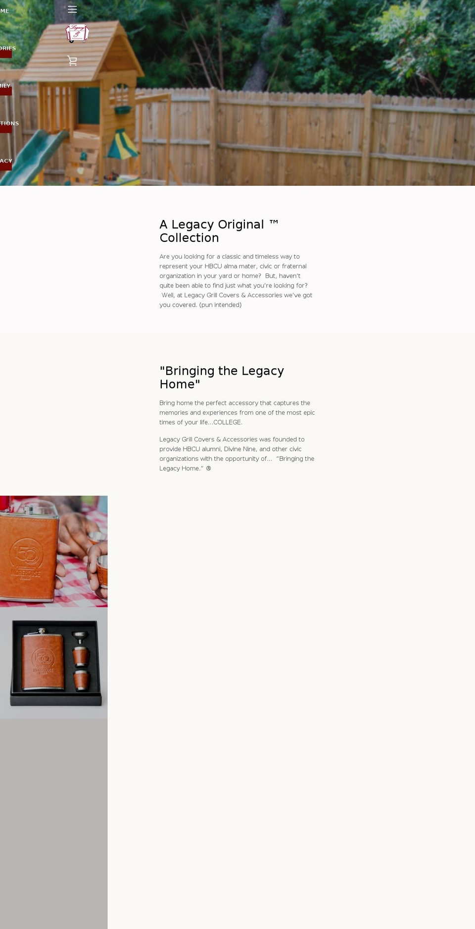 alegacyoriginal.com — Shopify storefront screenshot