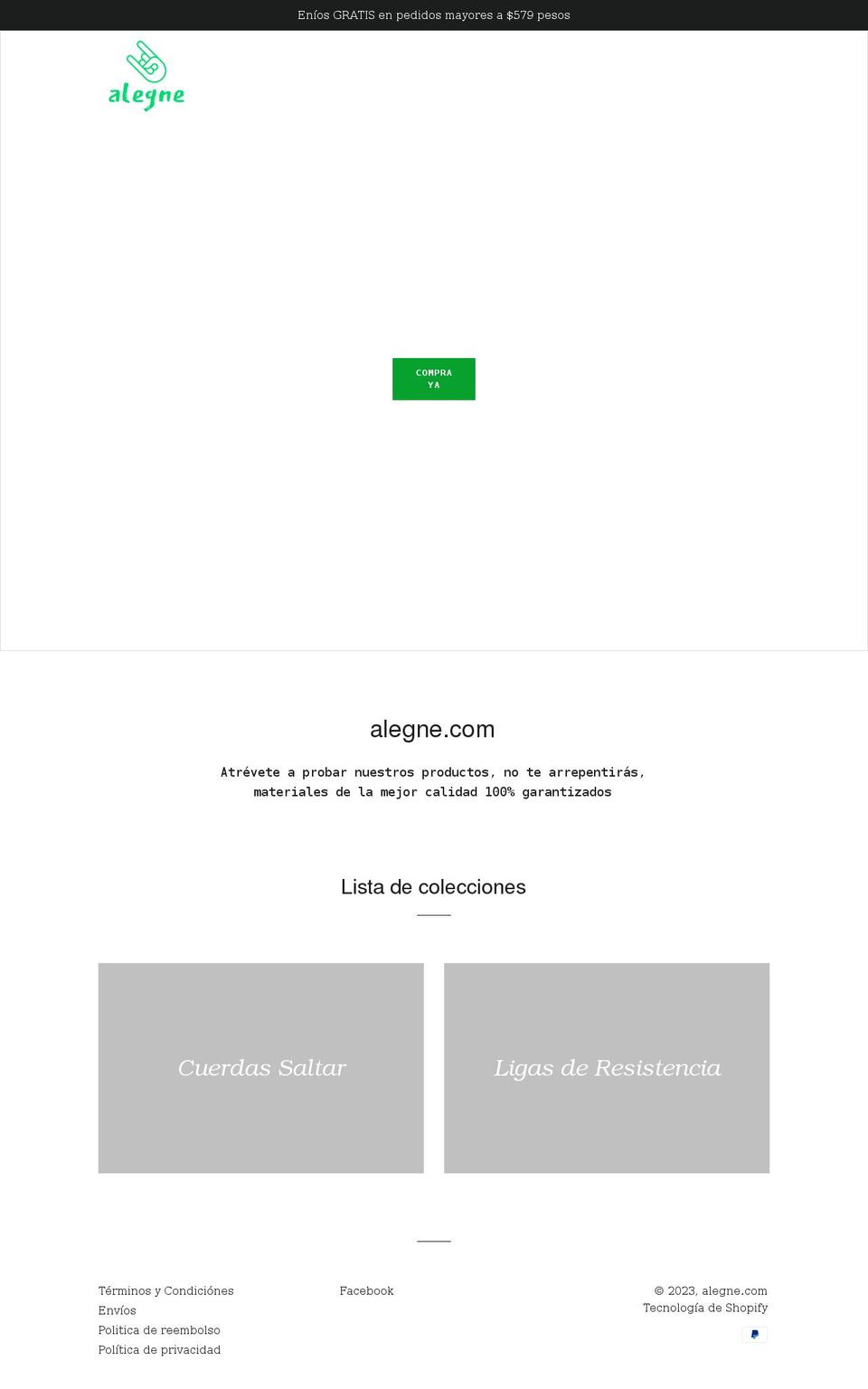 alegne.com shopify website screenshot