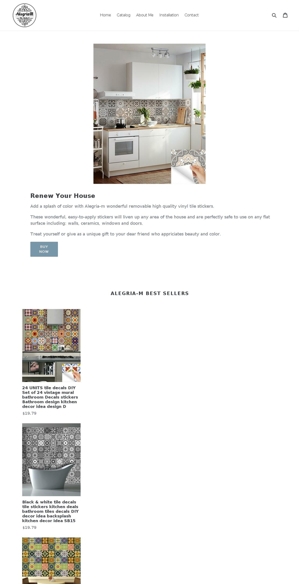 alegria-m.com shopify website screenshot