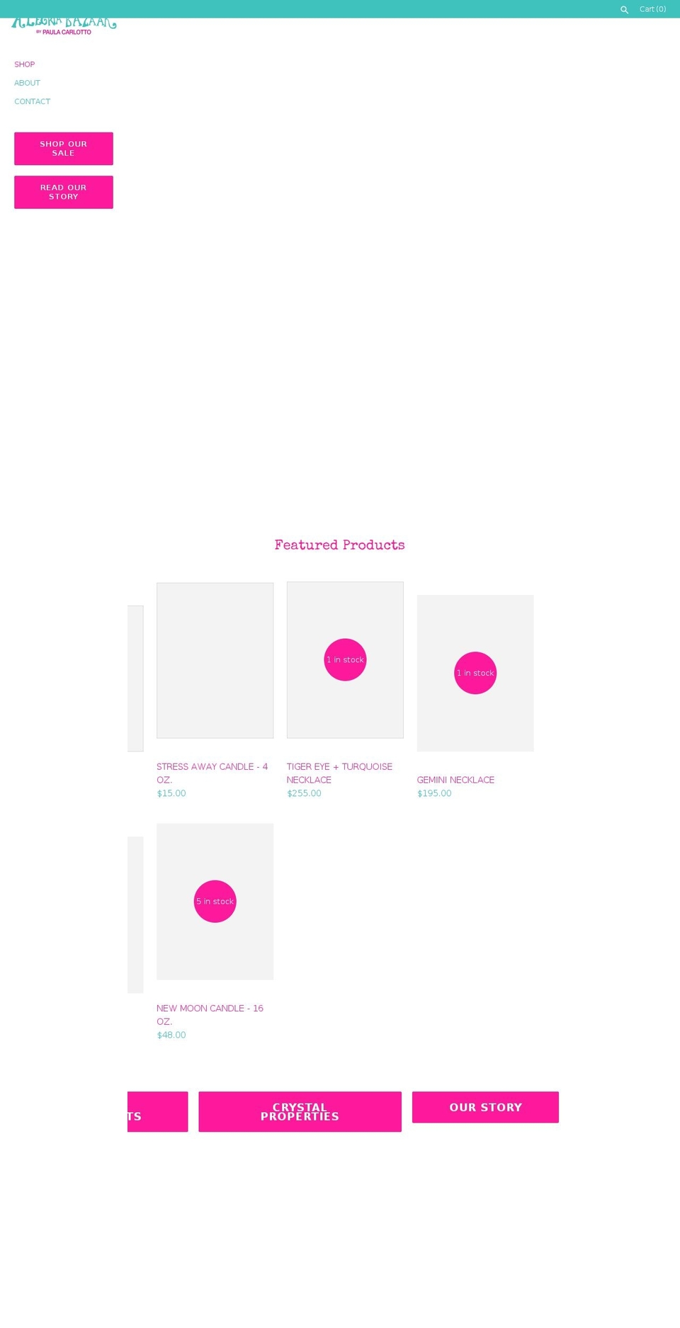 alegriabazaar.com shopify website screenshot