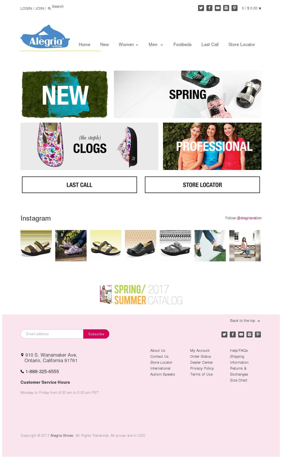 Canopy Shopify theme site example alegriashoes.com
