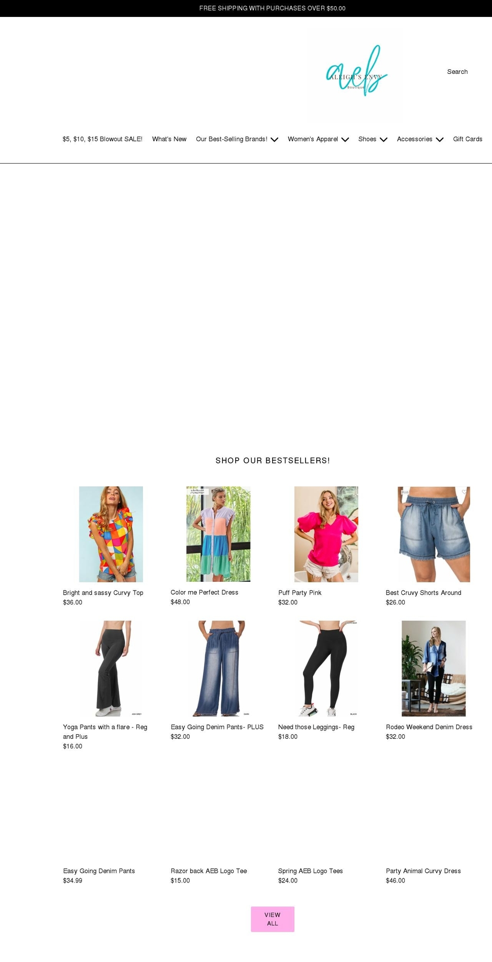 aleighsenvy.com shopify website screenshot