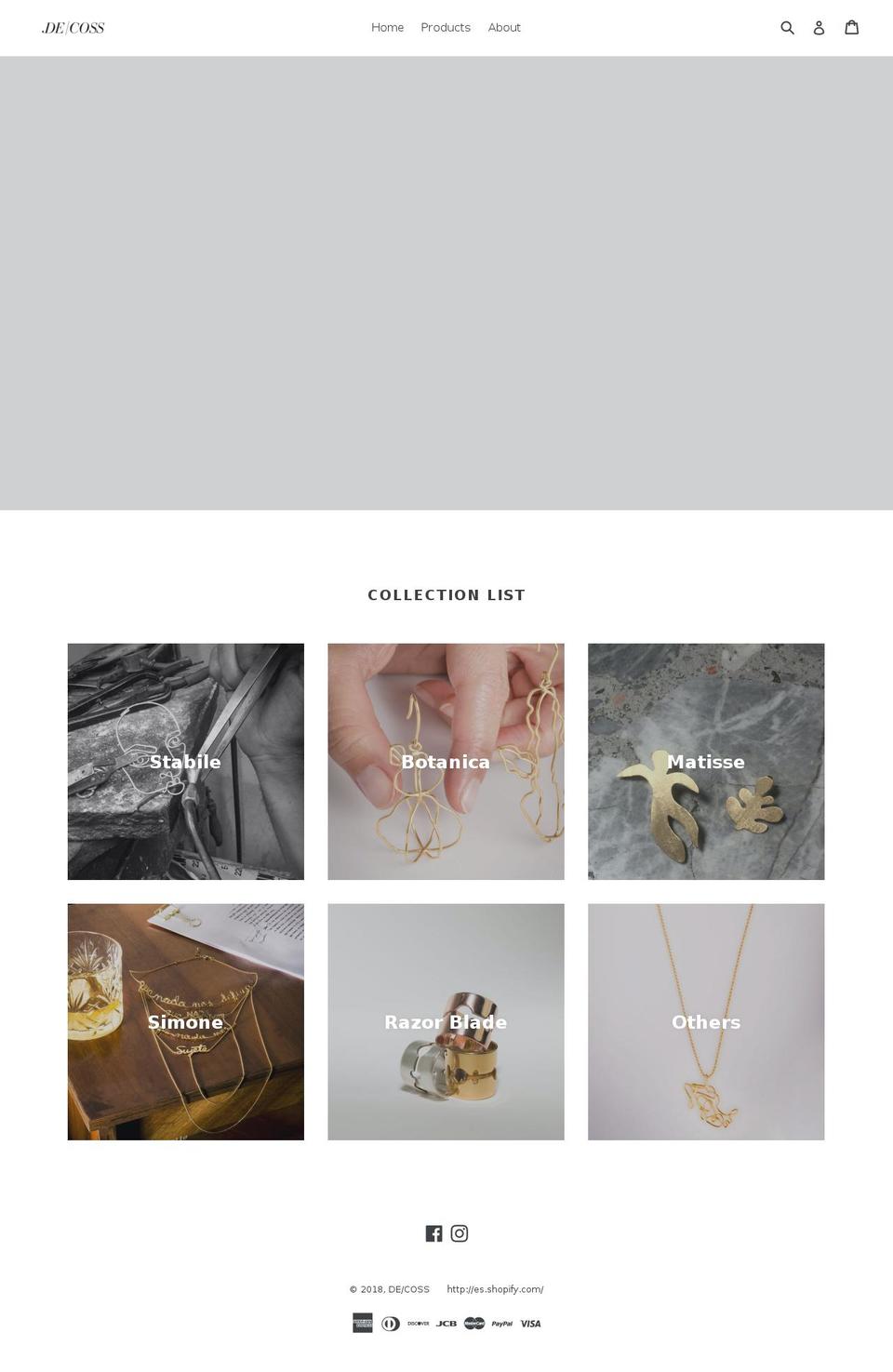 alejandradecoss.com — Shopify storefront screenshot