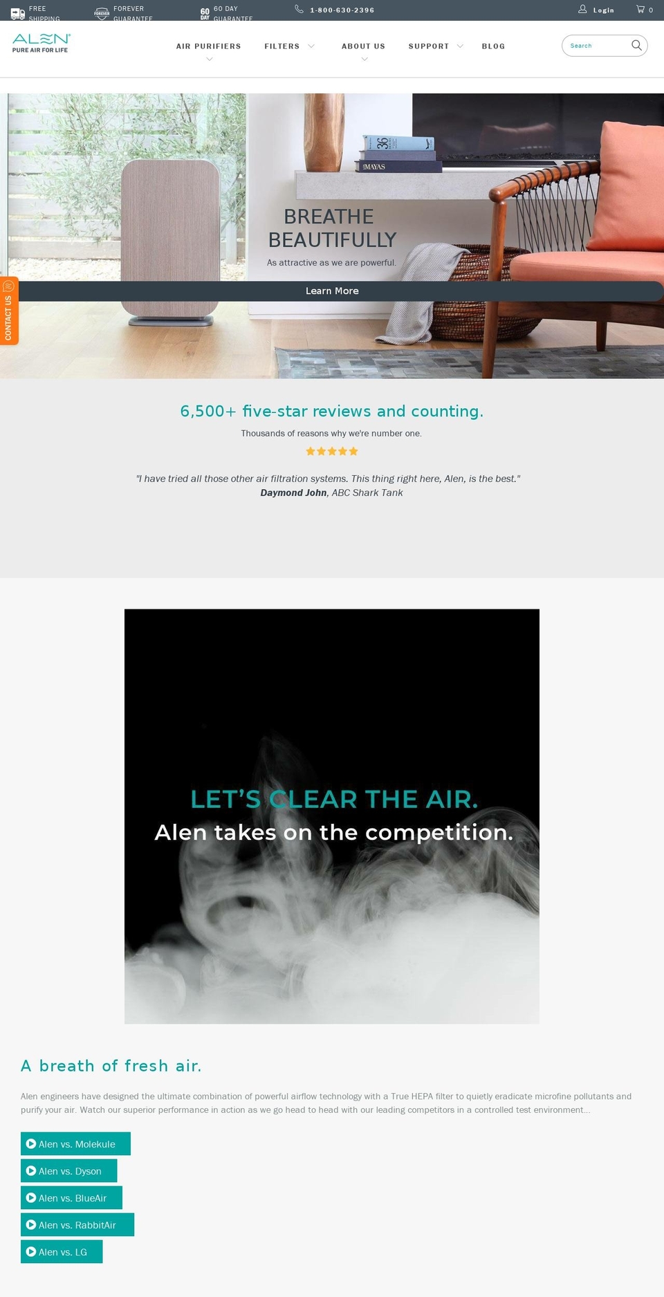 FINALIZED Checkout Upgrades Shopify theme site example alenairfilters.com