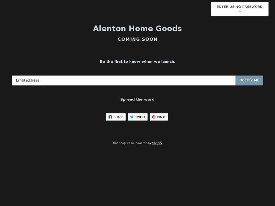 alenton.com — Shopify storefront screenshot