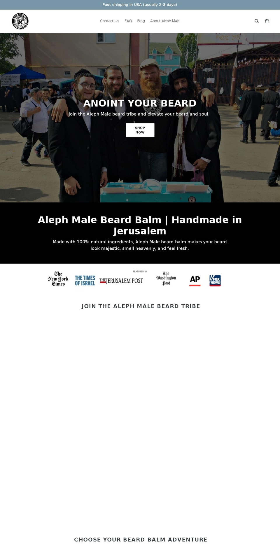alephmale.com shopify website screenshot
