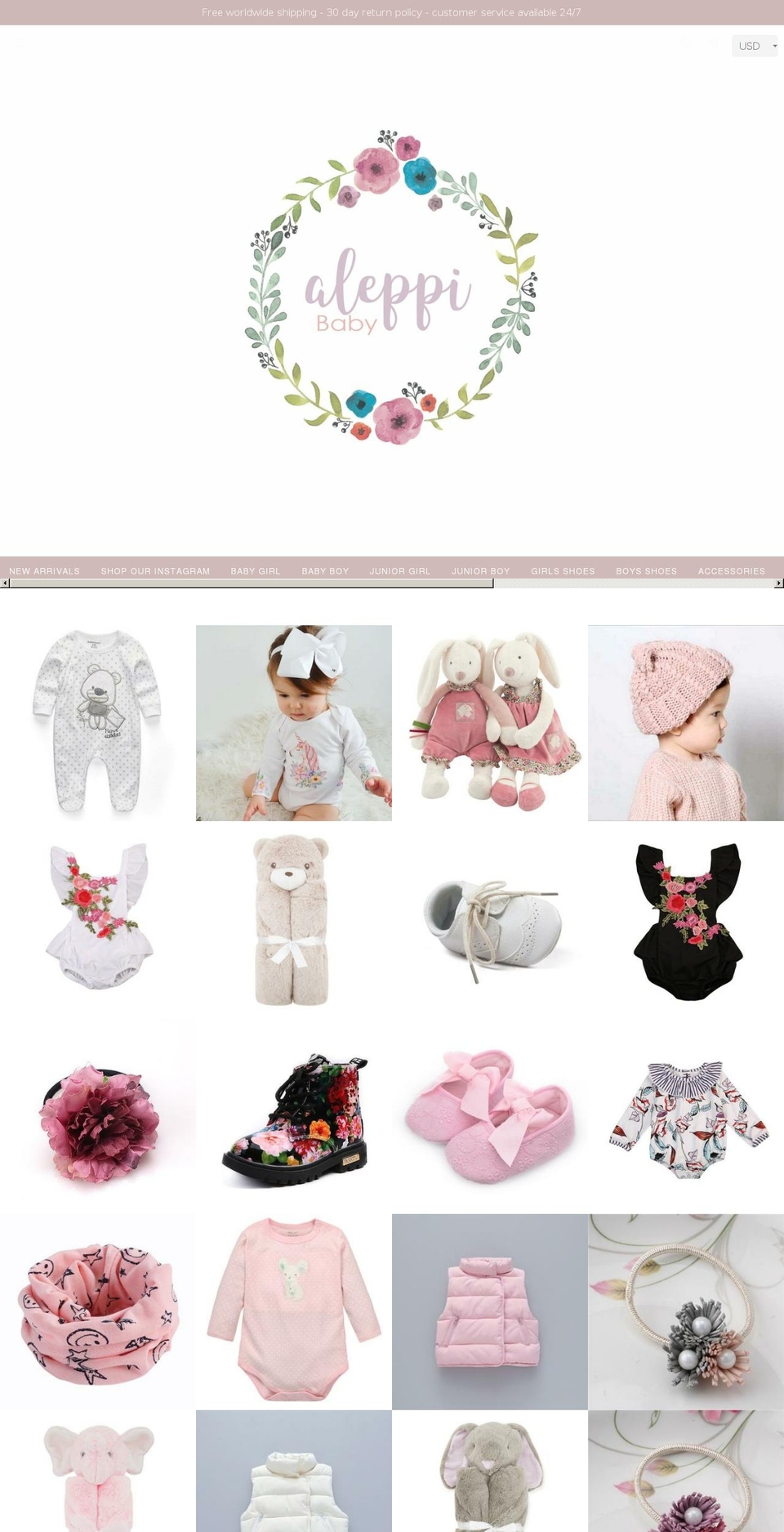 aleppibaby.com — Shopify storefront screenshot