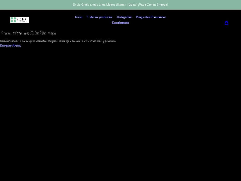 alerishop.com shopify website screenshot