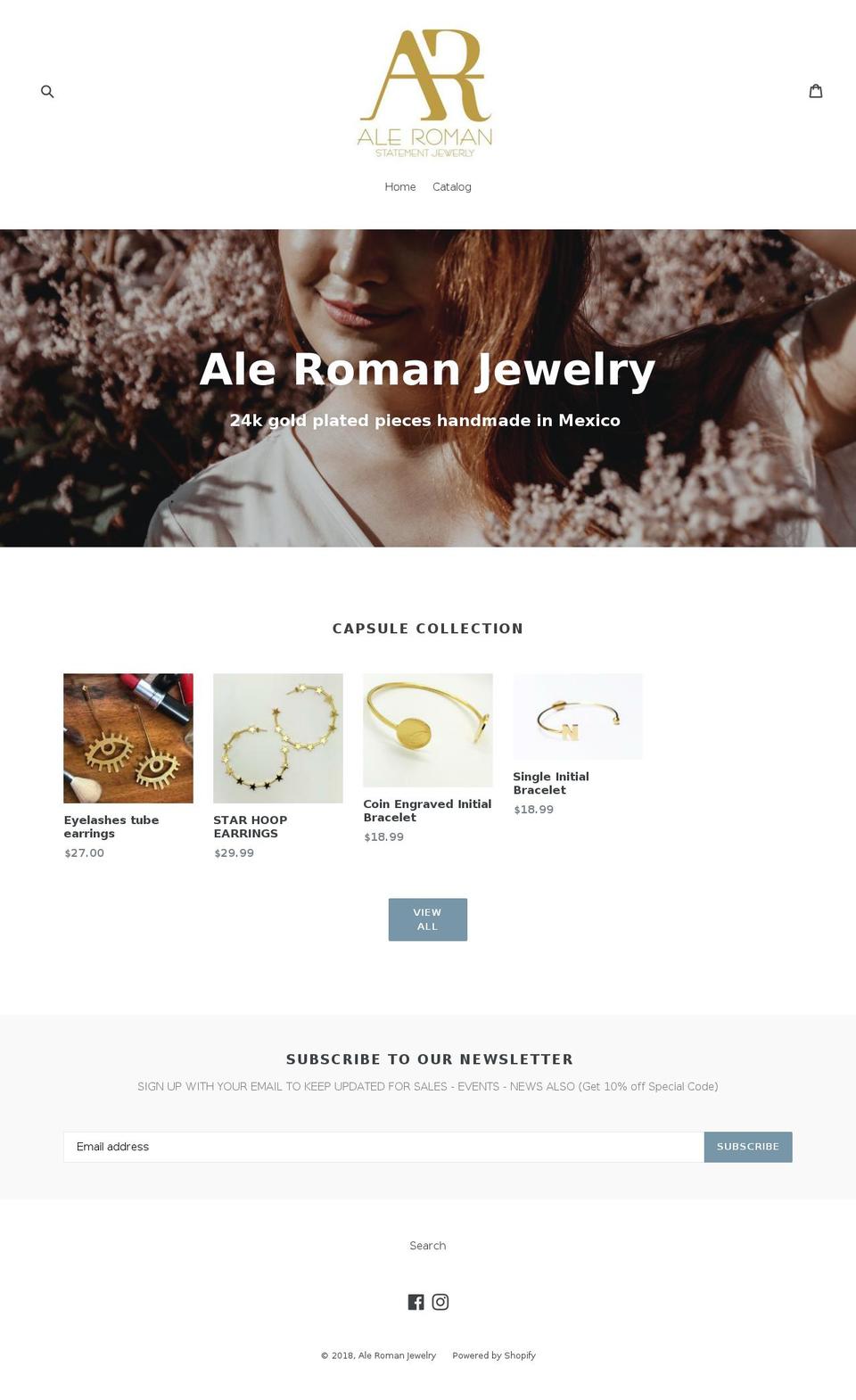 aleroman.com — Shopify storefront screenshot