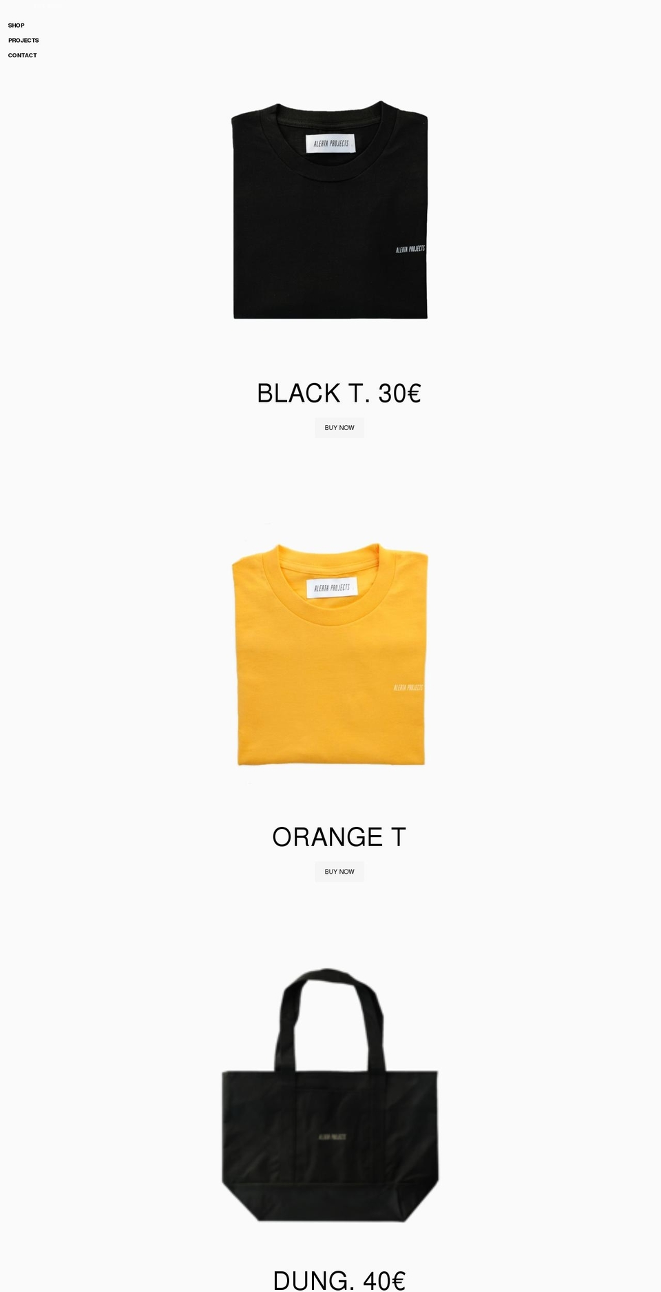 alertaprojects.com — Shopify storefront screenshot
