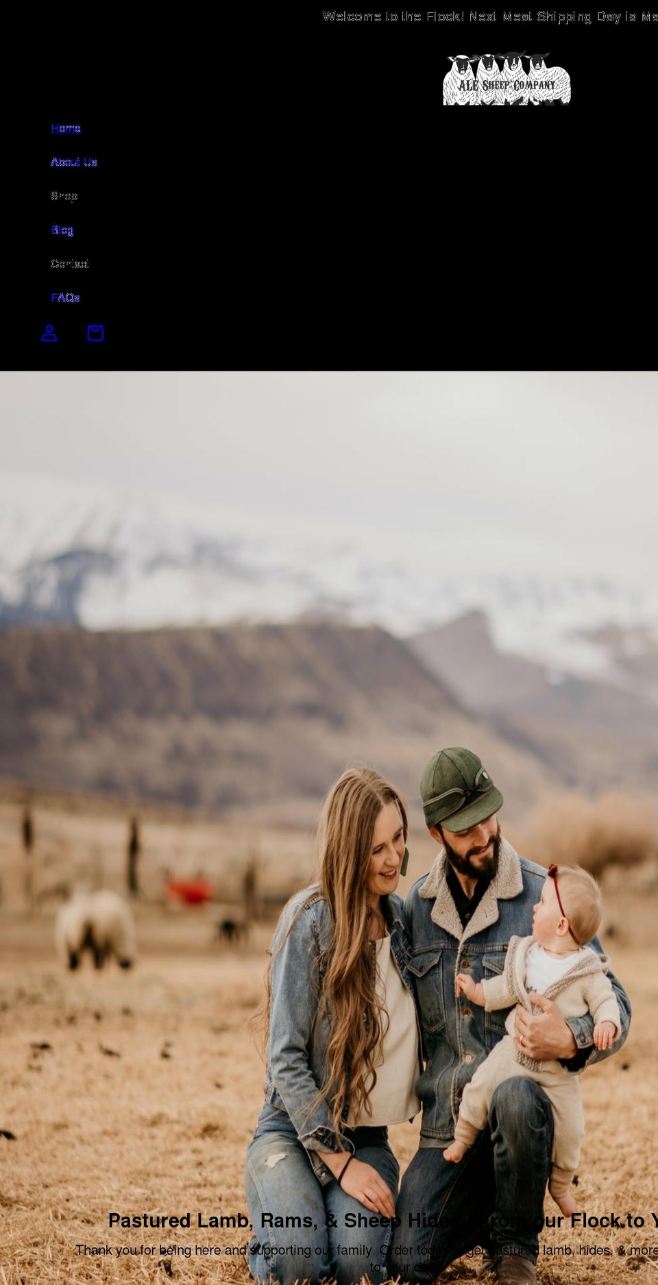 alesheepcompany.com shopify website screenshot