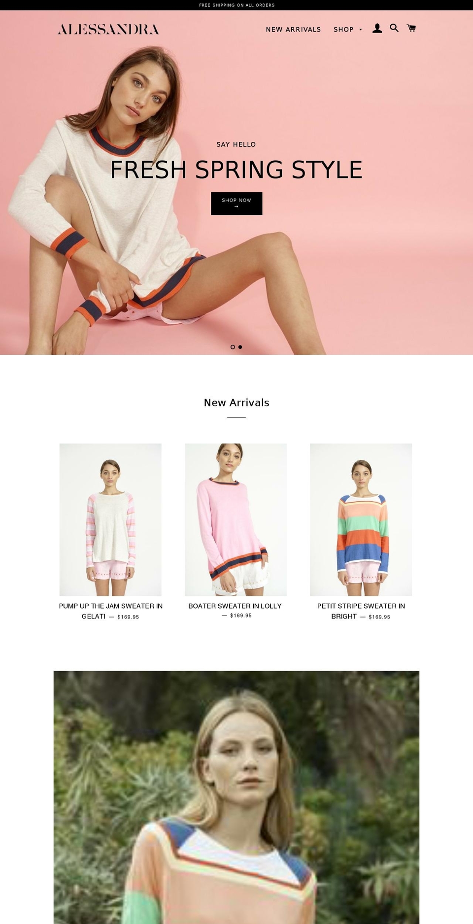 alessandra.com.au shopify website screenshot