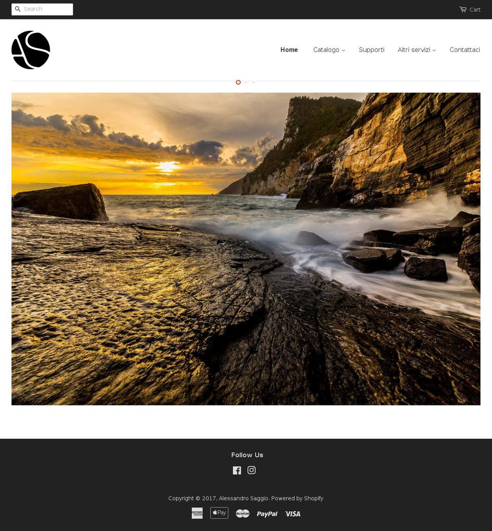 alessandrosaggio.com shopify website screenshot