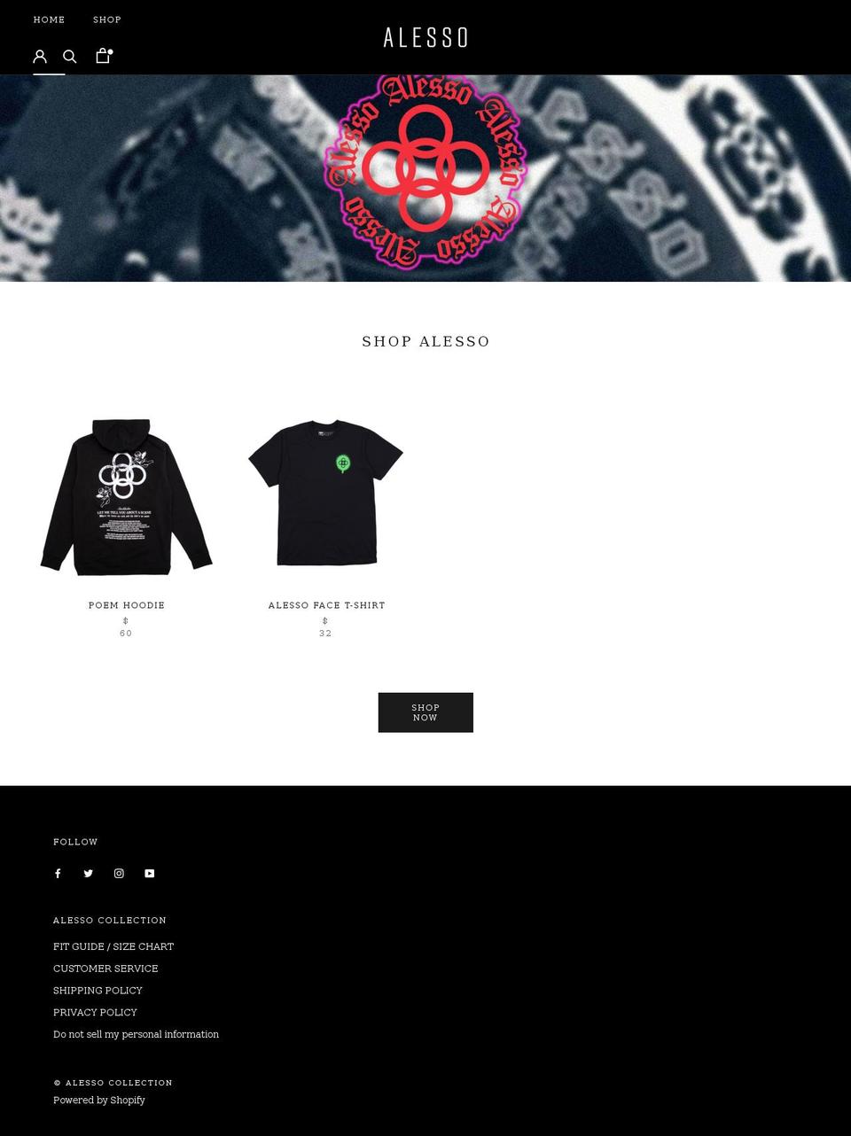 2023 Shopify theme site example alessocollection.myshopify.com