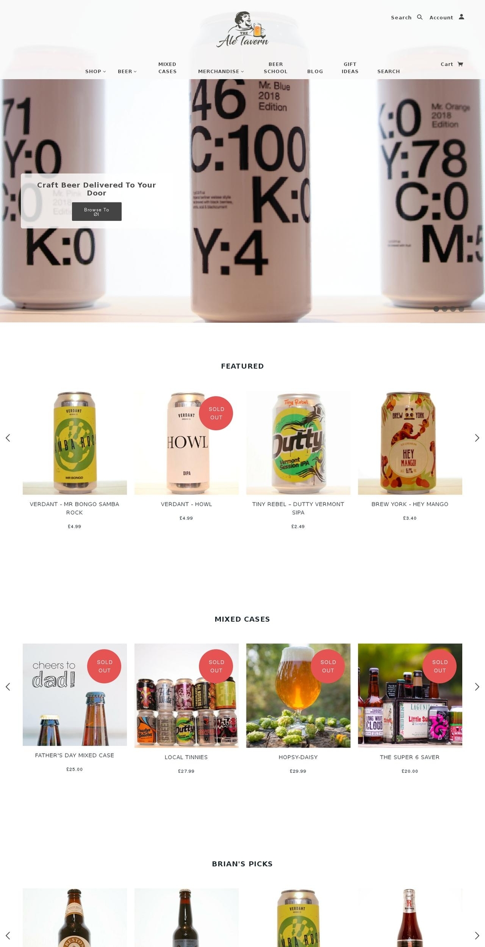 aletavern.com — Shopify storefront screenshot