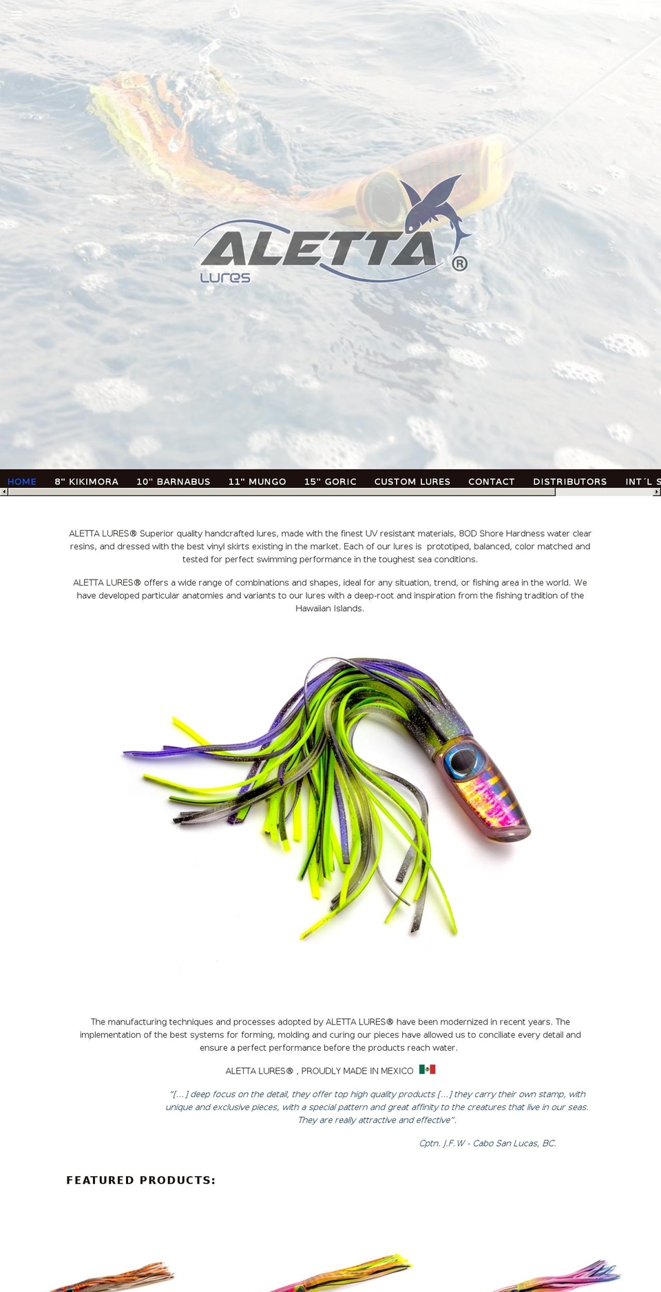 alettalures.com shopify website screenshot