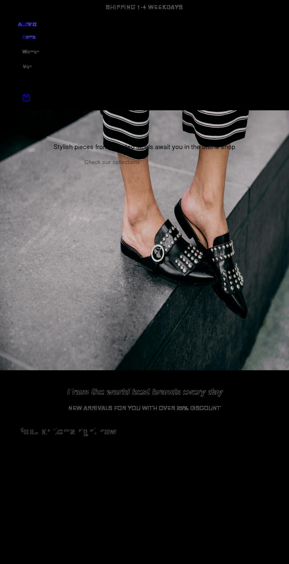 aleviostore.com — Shopify storefront screenshot