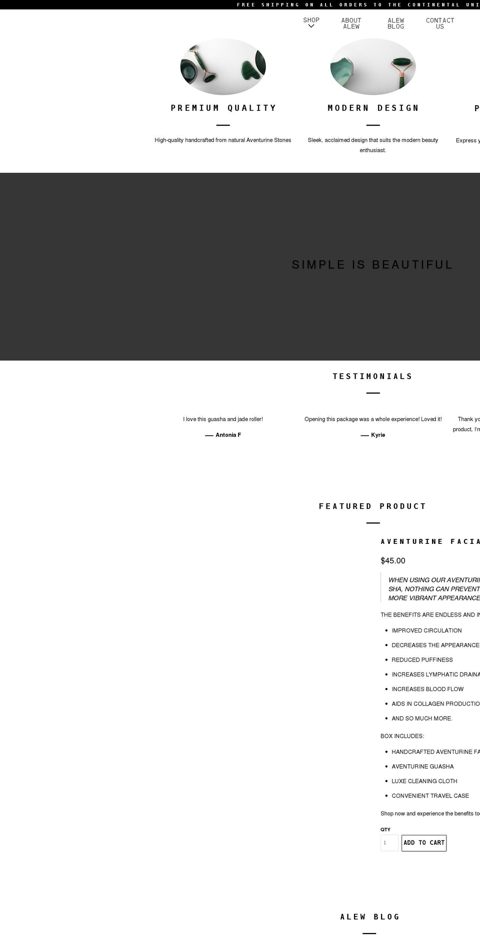 alewexclusives.com shopify website screenshot