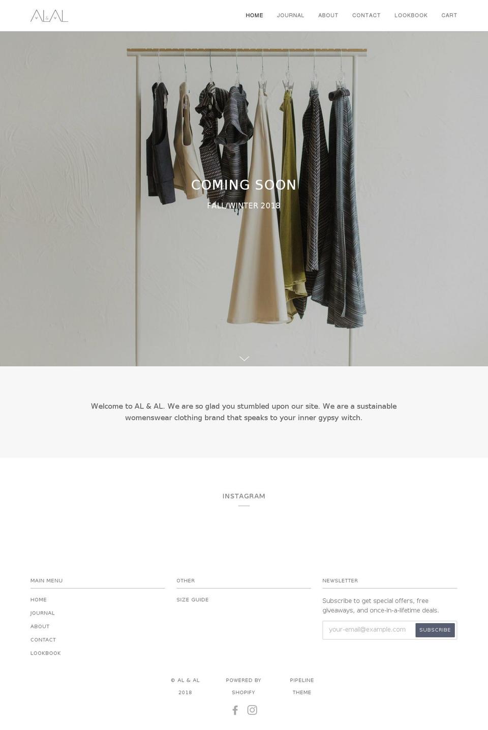 alex-ali.com — Shopify storefront screenshot